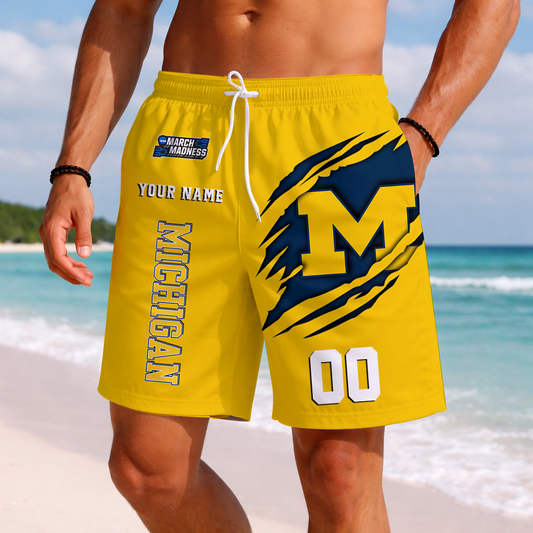 LIMITED DROP - NEW CUSTOMIZED | NCAA MAM02 MIW MI WOLVERINES SHORT PANTS