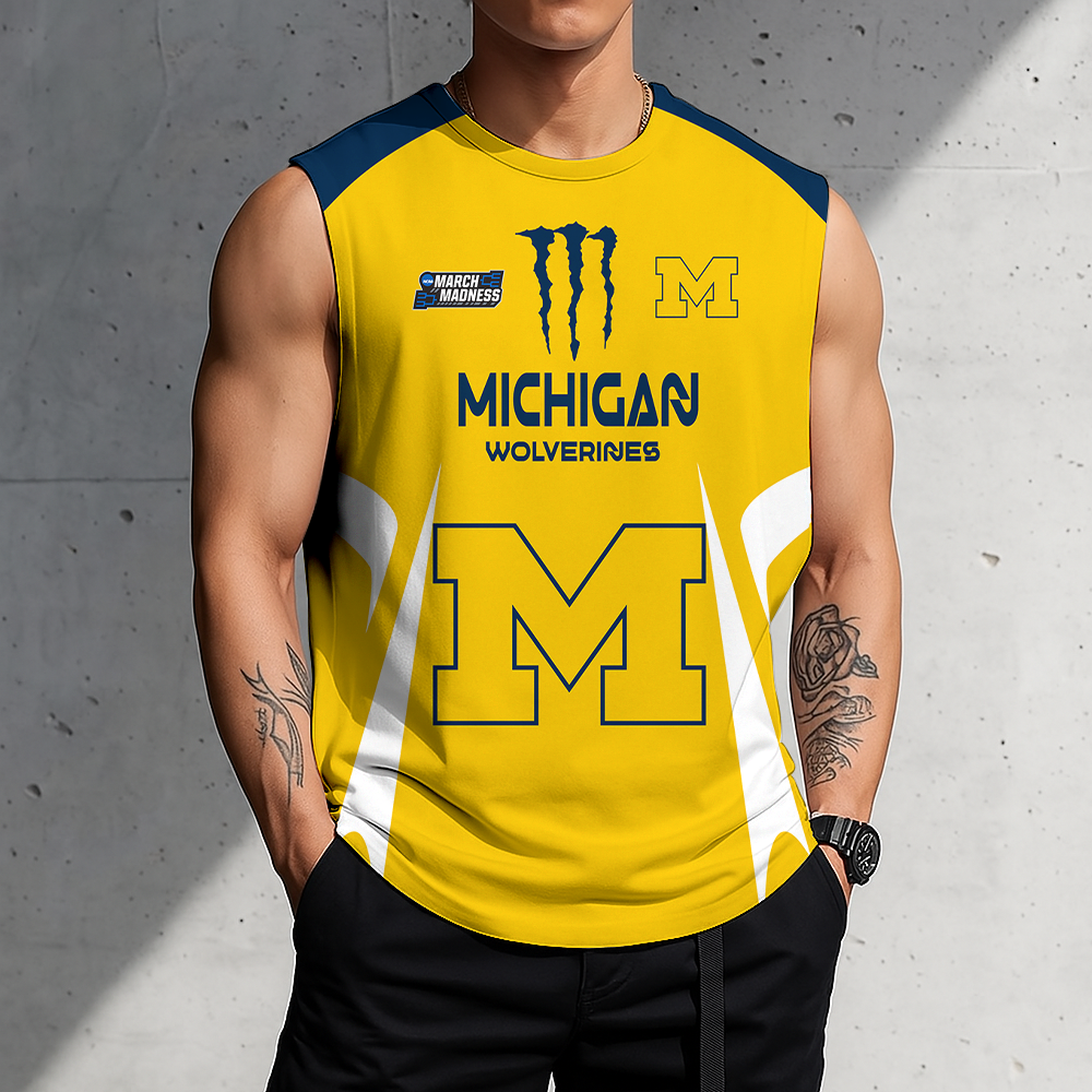 ACTIVE OFFER - NEW CUSTOMIZED | NCAA MAM02 MIW MI WOLVERINES MEN'S GYM SHIRT