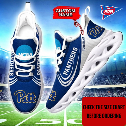 FLASH SALE - NEW CUSTOMIZED NCAA FBS02 PIP PITTSBURGH PANTHERS CLUNKY SNEAKERS