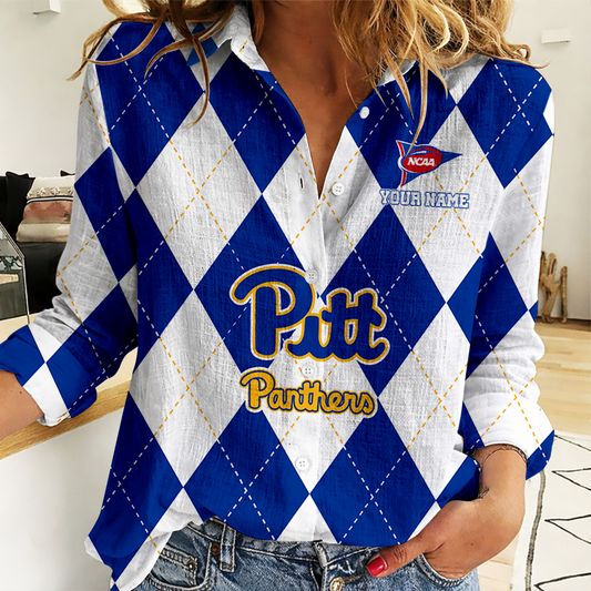 LIMITED DROP - NEW CUSTOMIZED | NCAA FBS02 PIP PI PANTHERS WOMEN CASUAL SHIRT FOR FAN