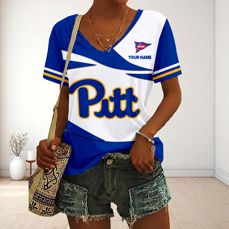 VIRAL EDITON - NEW CUSTOMIZED FBS NCAA02 PIP PI PANTHERS V-NECK FEMALE SHIRT