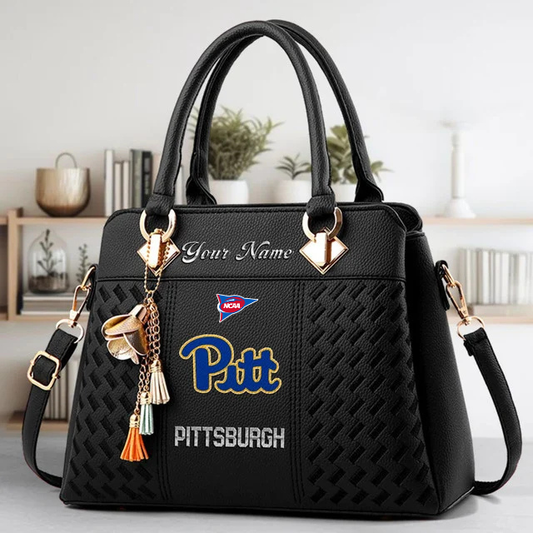 LIMITED EDITION - NEW CUSTOMIZED NCAA FBS02 PIP PI PANTHERS ZIP HANDBAG MULTICOLOR