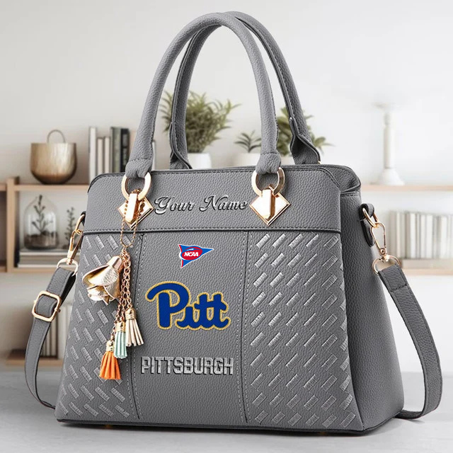 LIMITED EDITION - NEW CUSTOMIZED NCAA FBS02 PIP PI PANTHERS ZIP HANDBAG MULTICOLOR