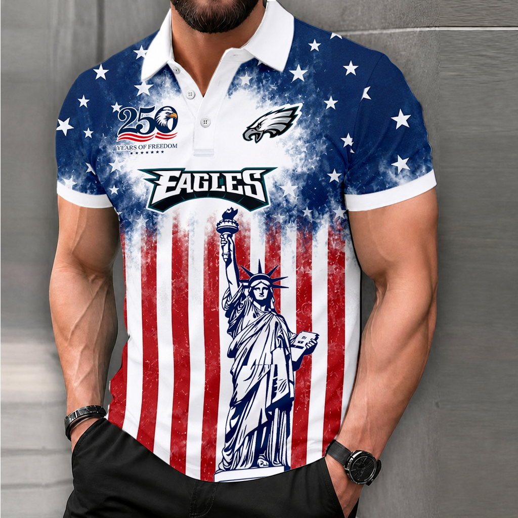 MEGA SALE - NEW CUSTOMIZED NFL02 PPE PHILADELPHIA EAGLES POLO SHIRT, ZIP POLO SHIRT & T-SHIRTS