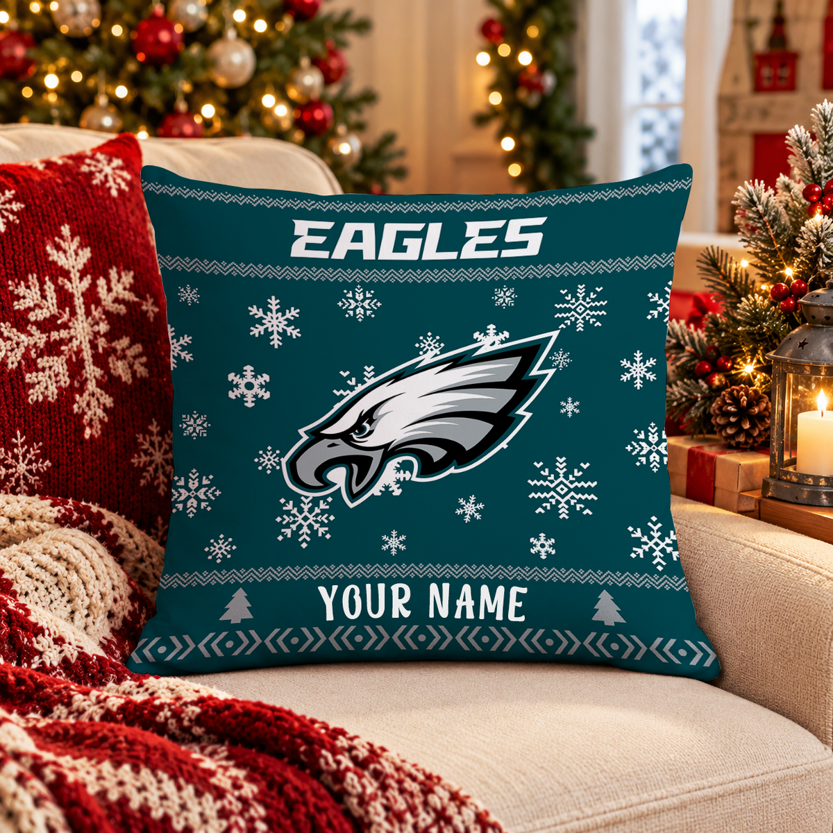 FINAL SALE - NEW PERSONALIZED NFL02 PPE PHILADELPHIA EAGLES PILLOW CASE