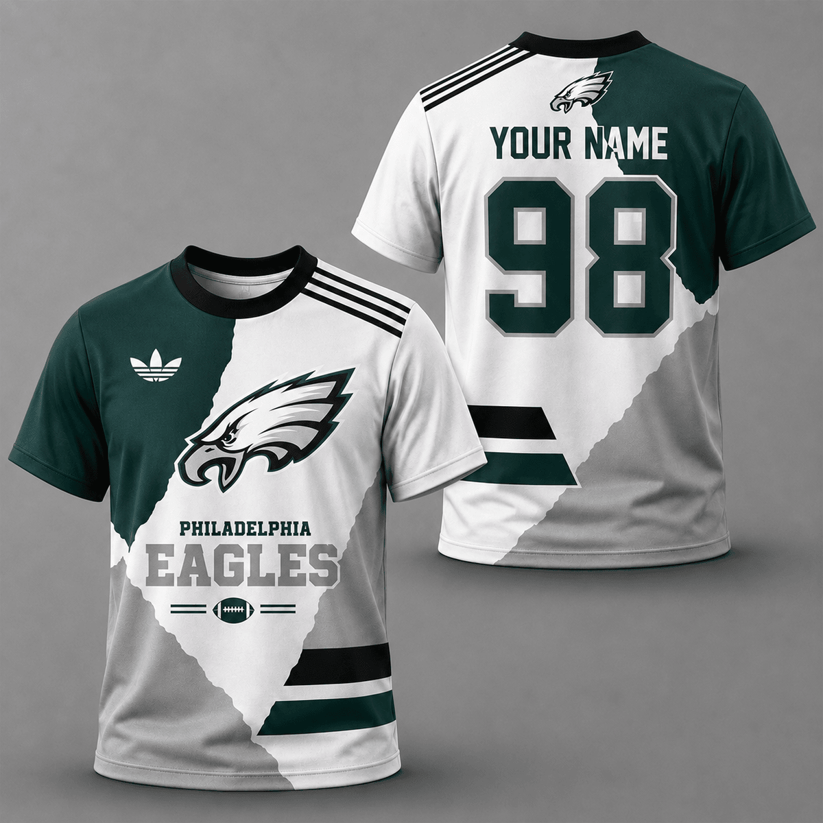 ELITE EDITION - NEW CUSTOMIZED NFL02 PPE PHILADELPHIA EAGLES T-SHIRTS, POLO SHIRT & ZIP POLO SHIRT