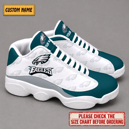 LIMITED EDITION - NEW CUSTOMIZED NFL02 PPE PHILADELPHIA EAGLES AIR JORDAN 13 LOW TOP SNEAKER