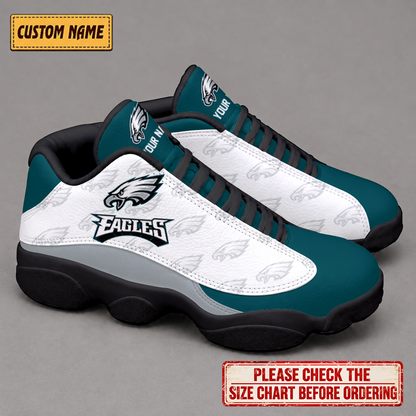 LIMITED EDITION - NEW CUSTOMIZED NFL02 PPE PHILADELPHIA EAGLES AIR JORDAN 13 LOW TOP SNEAKER