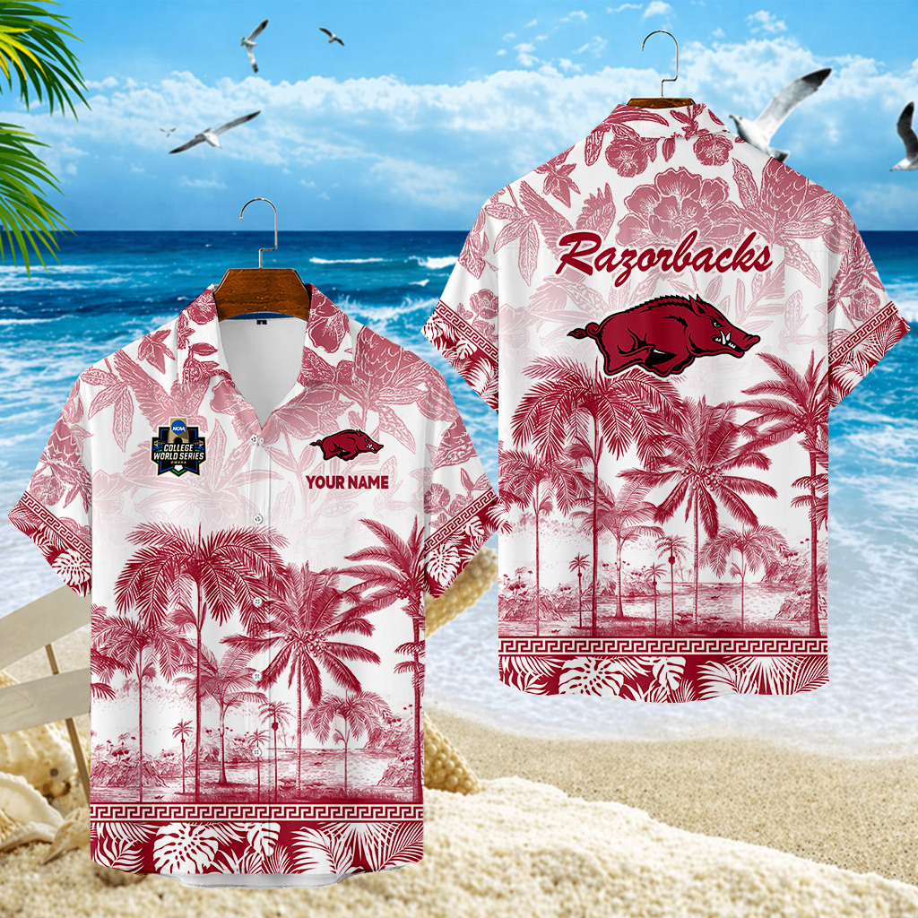 LIMITED EDITION - NEW CUSTOMIZED CWS03 AKR ARKANSAS RAZORBACKS UNISEX HAWAIIAN SHIRT