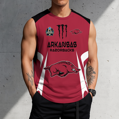 ACTIVE OFFER - NEW CUSTOMIZED | NCAA CWS03 AKR AK RAZORBACKS MEN'S GYM SHIRT