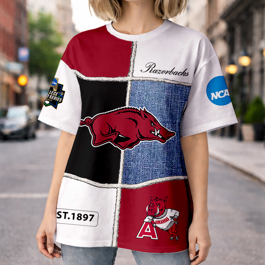 LIMITED DROP - NEW CUSTOMIZED | NCAA CWS03 AKR AK RAZORBACKS HOODIE, T-SHIRTS, ZIP HOODIE, SWEATSHIRTS & POLO SHIRT