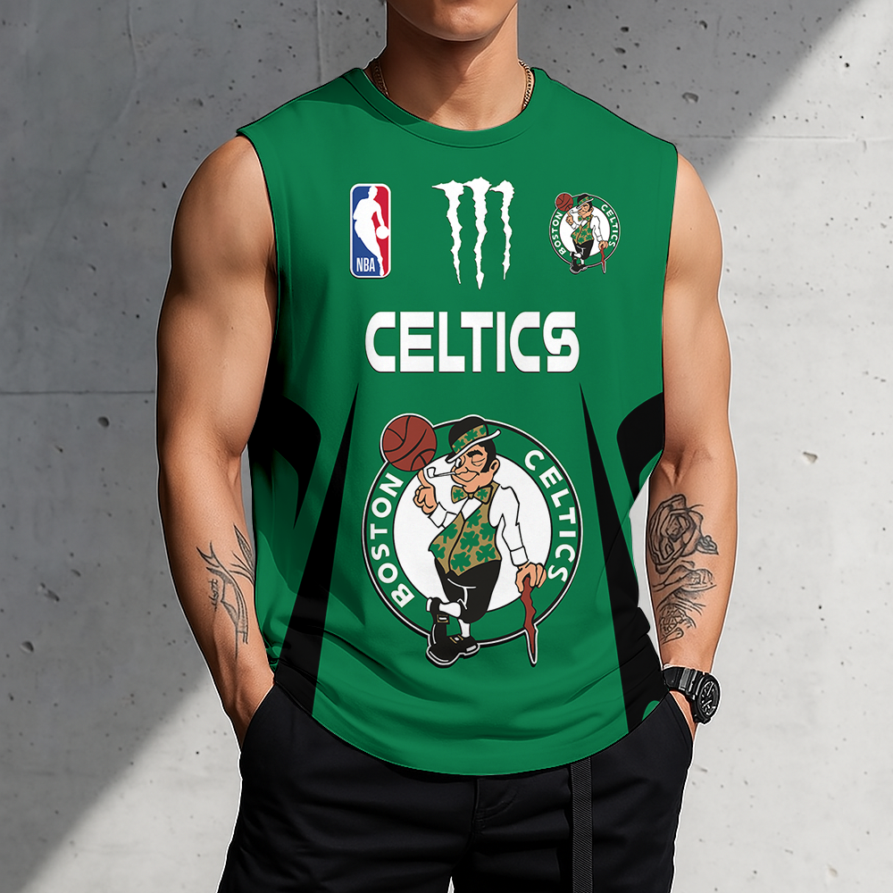 FINAL SALE - NEW CUSTOMIZED NBA03 BCE BOSTON CELTICS MEN'S GYM SHIRT