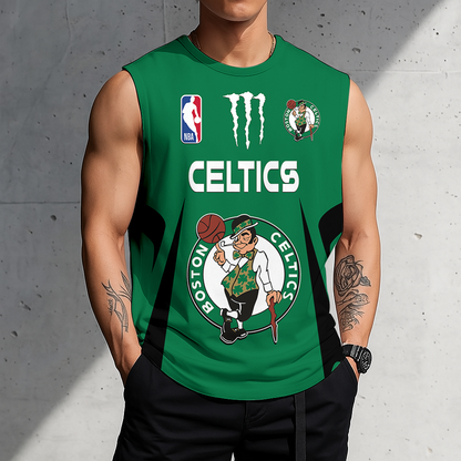 FINAL SALE - NEW CUSTOMIZED NBA03 BCE BOSTON CELTICS MEN'S GYM SHIRT