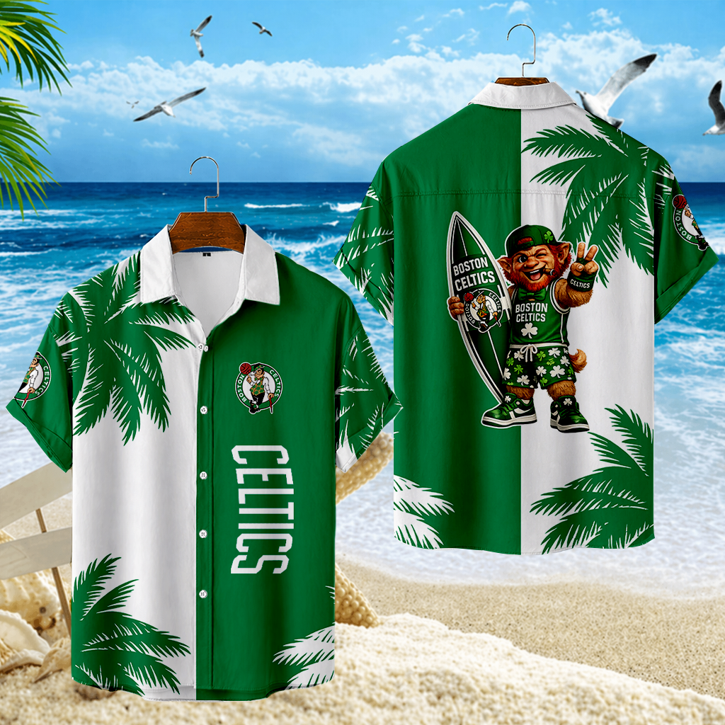 FINAL SALE - NEW CUSTOMIZED NBA03 BCE BOSTON CELTICS UNISEX HAWAIIAN SHIRT