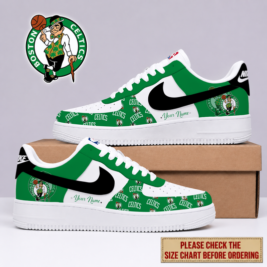 ELITE EDITION - NEW CUSTOMIZED NBA03 BCE BOSTON CELTICS AF1 SNEAKERS