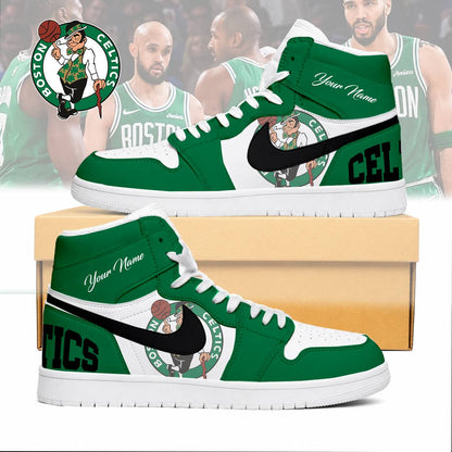 FINAL SALE - NEW CUSTOMIZED NBA03 BCE BOSTON CELTICS AIR JORDAN SNEAKERS