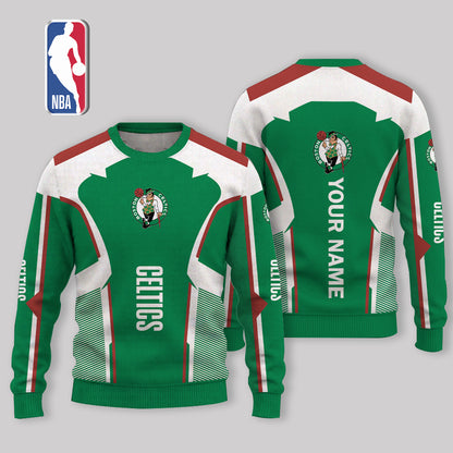 LIMITED EDITION - NEW CUSTOMIZED NBA03 BCE BOSTON CELTICS UGLY SWEATER