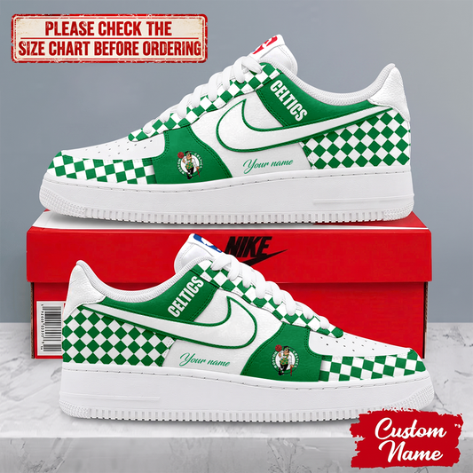 ELITE EDITION - NEW CUSTOMIZED NBA03 BCE BOSTON CELTICS AF1 SNEAKERS