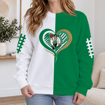 EXCLUSIVE EDITION - NEW CUSTOMIZED NBA03 BCE BOSTON CELTICS RIBBED HOODIE & SWEATSHIRT