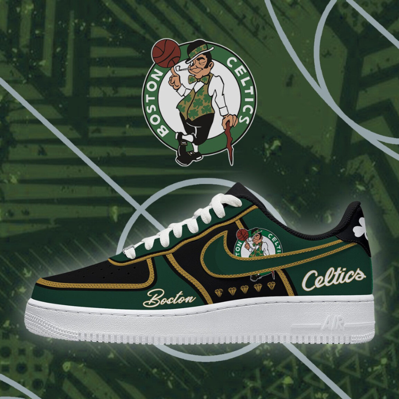 FINAL SALE - NEW CUSTOMIZED NBA03 BCE BOSTON CELTICS AF1 SHOES