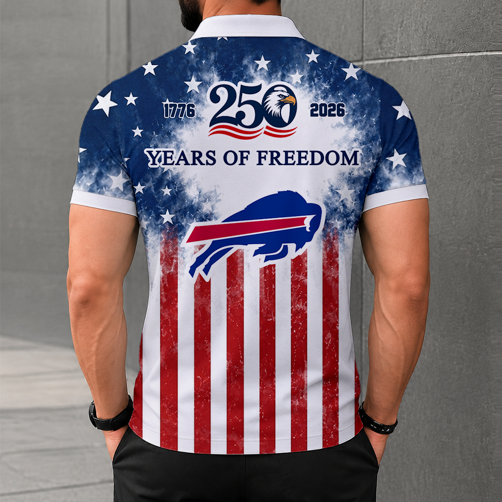 MEGA SALE - NEW CUSTOMIZED NFL03 BFB BUFFALO BILLS POLO SHIRT, ZIP POLO SHIRT & T-SHIRTS