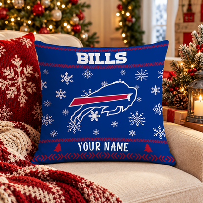 FINAL SALE - NEW PERSONALIZED NFL03 BFB BUFFALO BILLS PILLOW CASE