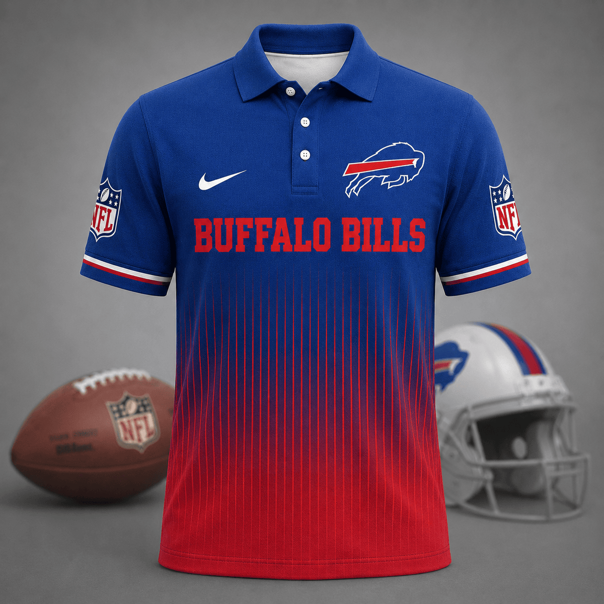 FINAL SALE - NEW CUSTOMIZED NFL03 BFB BUFFALO BILLS T-SHIRT, POLO SHIRT, ZIP POLO SHIRT, SWEATSHIRT, HOODIE & ZIP HOODIE