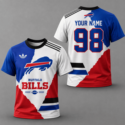 ELITE EDITION - NEW CUSTOMIZED NFL03 BFB BUFFALO BILLS T-SHIRTS, POLO SHIRT & ZIP POLO SHIRT