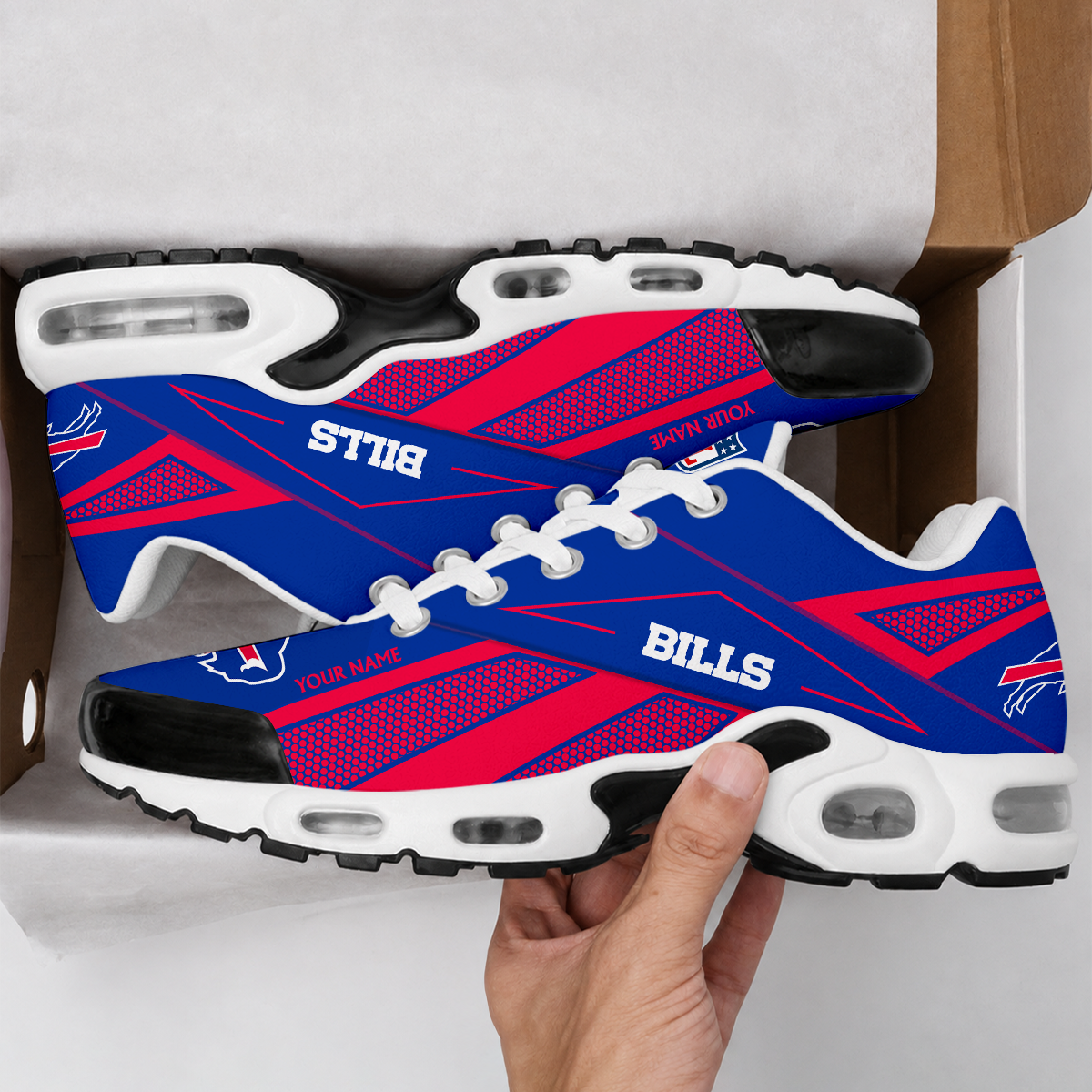 FLASH SALE - NEW CUSTOMIZED NFL03 BFB BUFFALO BILLS AIR MAX PLUS SNEAKERS