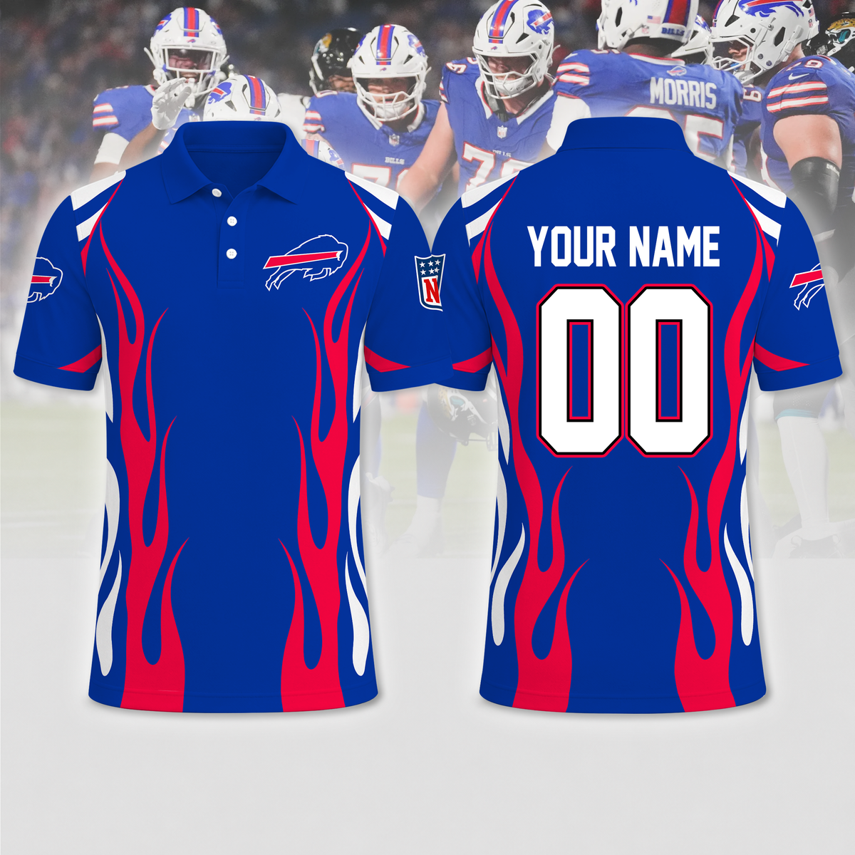 EXCLUSIVE EDITION - NEW CUSTOMIZED | NFL03 BFB BUFFALO BILLS T-SHIRT, POLO SHIRT, ZIP POLO SHIRT, SWEATSHIRT, HOODIE & ZIP HOODIE