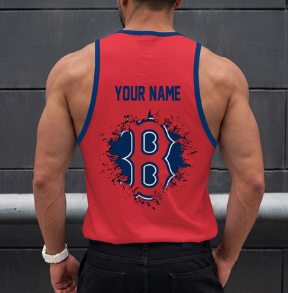 FINAL SALE - NEW CUSTOMIZED MLB03 BOSTON RED SOX UNISEX TANK TOP