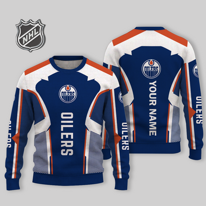 LIMITED EDITION - NEW CUSTOMIZED NHL03 EMO EDMONTON OILERS UGLY SWEATER