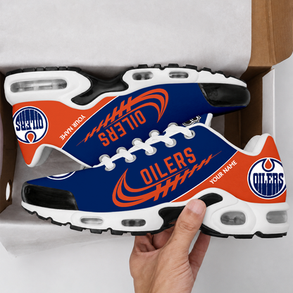 LIMITED EDITION - NEW CUSTOMIZED NHL03 EMO EDMONTON OILERS AIR MAX PLUS SNEAKERS