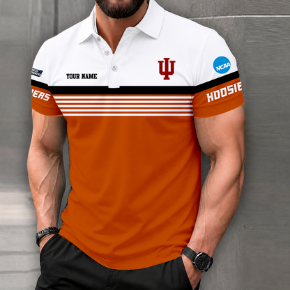 LIMITED EDITION - NEW CUSTOMIZED NCAA MAM03 IDH INDIANA HOOSIERS POLO SHIRT