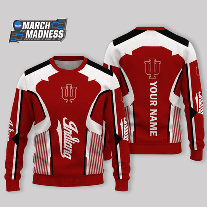 LIMITED EDITION - NEW CUSTOMIZED NCAA MAM03 IDH INDIANA HOOSIERS UGLY SWEATER