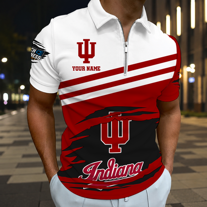 EXCLUSIVE EDITION - NEW CUSTOMIZED NCAA MAM03 IDH INDIANA HOOSIERS T-SHIRT, POLO SHIRT, ZIP POLO SHIRT, SWEATSHIRT, HOODIE & ZIP HOODIE