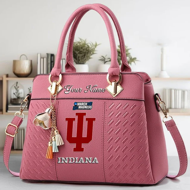 VIRAL EDITON - NEW CUSTOMIZED NCAA MAM03 IDH ID HOOSIERS ZIP HANDBAG MULTICOLOR