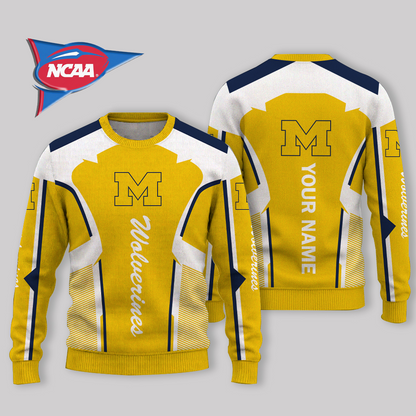LIMITED EDITION - NEW CUSTOMIZED NCAA FBS03 MIW MICHIGAN WOLVERINES UGLY SWEATER