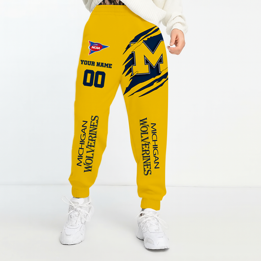 LIMITED DROP - NEW CUSTOMIZED | NCAA FBS03 MIW MI WOLVERINES UNISEX LONG PANTS