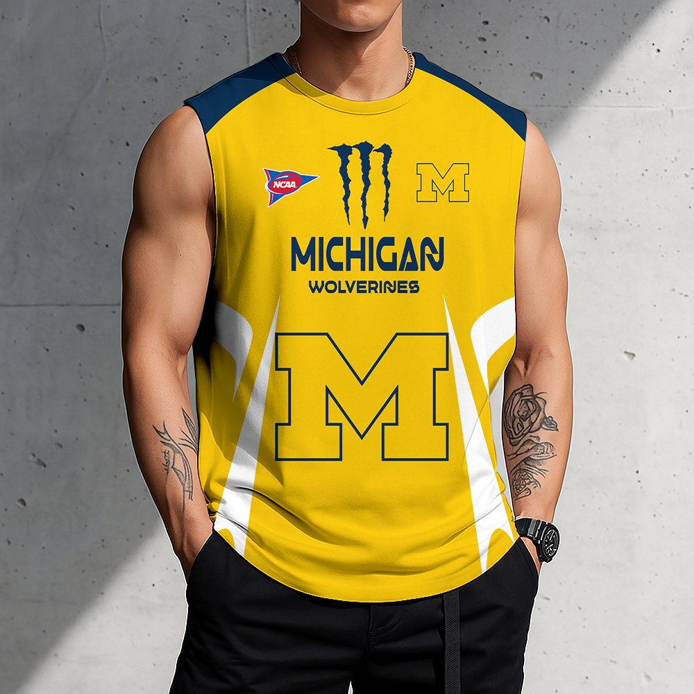 ACTIVE OFFER - NEW CUSTOMIZED | NCAA FBS03 MIW MI WOLVERINES MEN'S GYM SHIRT