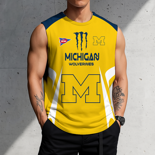ACTIVE OFFER - NEW CUSTOMIZED | NCAA FBS03 MIW MI WOLVERINES MEN'S GYM SHIRT