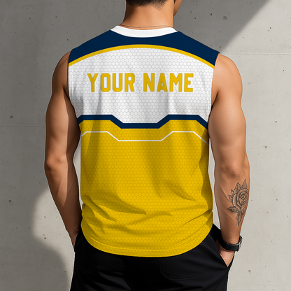 LIMITED EDITION - NEW CUSTOMIZED NCAA FBS03 MIW MICHIGAN WOLVERINES MEN'S GYM SHIRT