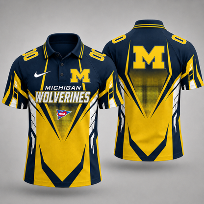 VIRAL EDITION - NEW CUSTOMIZED NCAA FBS03 MIW MICHIGAN WOLVERINES POLO SHIRT, ZIP POLO SHIRT, HOODIE, ZIP HOODIE, T-SHIRT & SWEATSHIRT