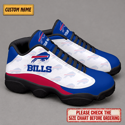 LIMITED EDITION - NEW CUSTOMIZED NFL03 BFB BUFFALO BILLS AIR JORDAN 13 LOW TOP SNEAKER