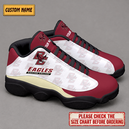 LIMITED EDITION - NEW CUSTOMIZED NCAA MFF03 BOE BOSTON COLLEGE EAGLES AIR JORDAN 13 LOW TOP SNEAKER