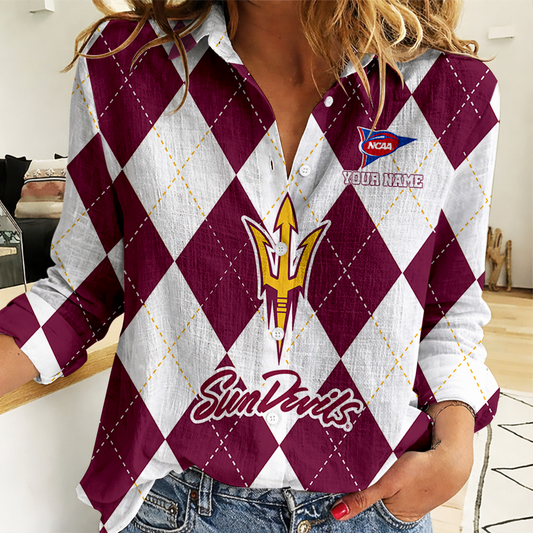 LIMITED DROP - NEW CUSTOMIZED | NCAA FBS04 ASS AS SUN DEVILS WOMEN CASUAL SHIRT FOR FAN