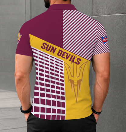 VIRAL EDITION - NEW CUSTOMIZED NCAA FBS04 ASS ARIZONA STATE SUN DEVILS POLO SHIRT