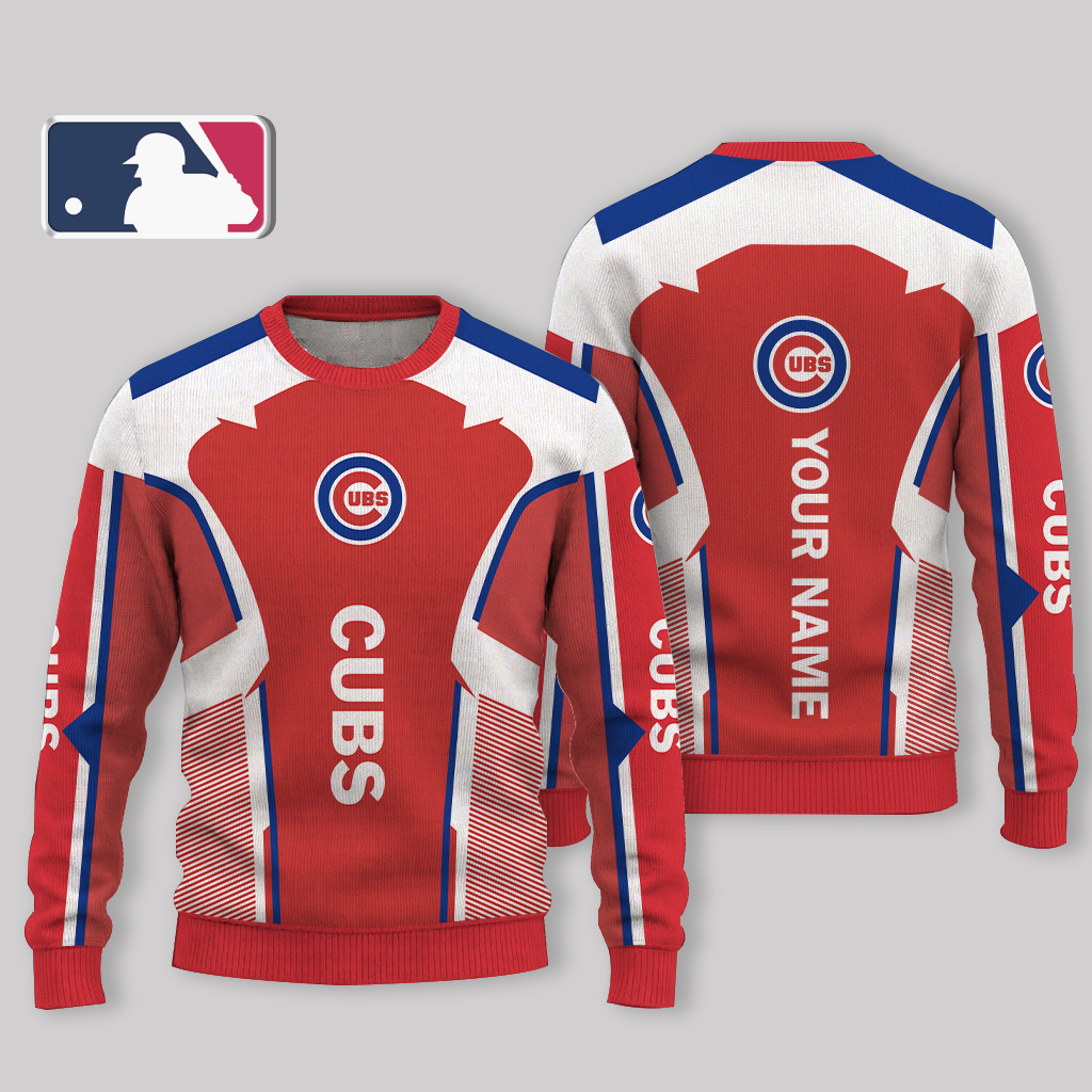LIMITED EDITION - NEW CUSTOMIZED MLB04 CCS CHICAGO CUBS UGLY SWEATER