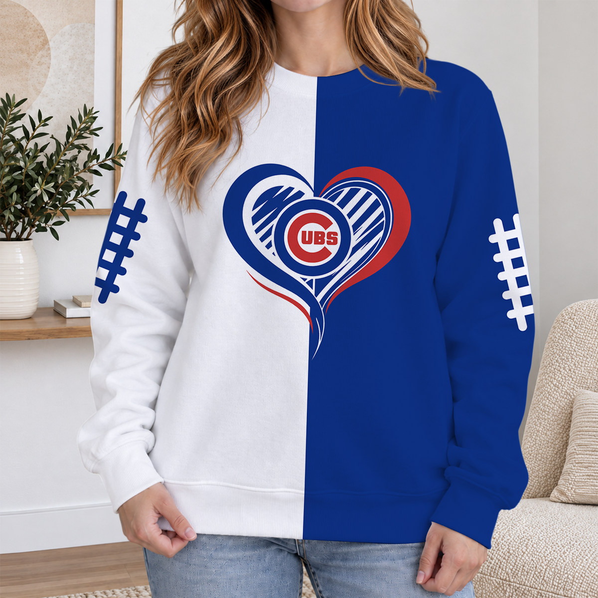 SPECIAL EDITION - NEW CUSTOMIZED MLB04 CCS CHICAGO CUBS RIBBED HOODIE & SWEATSHIRT