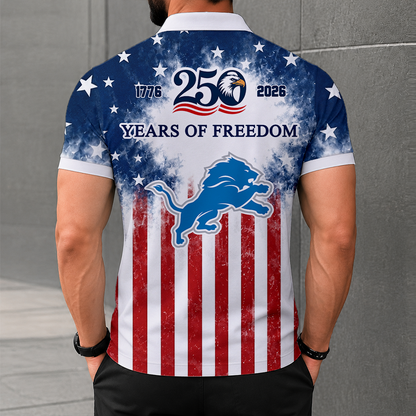 MEGA SALE - NEW CUSTOMIZED NFL04 DTL DETROIT LIONS POLO SHIRT, ZIP POLO SHIRT & T-SHIRTS